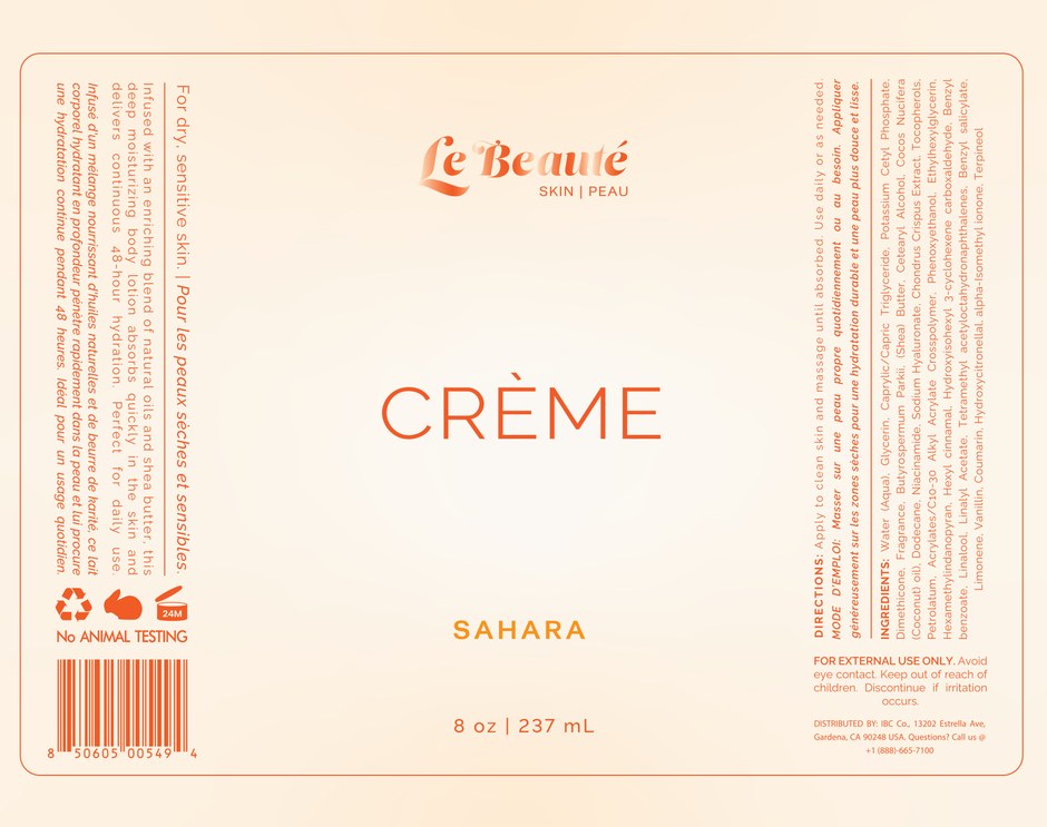 Le Beauté Sahara label